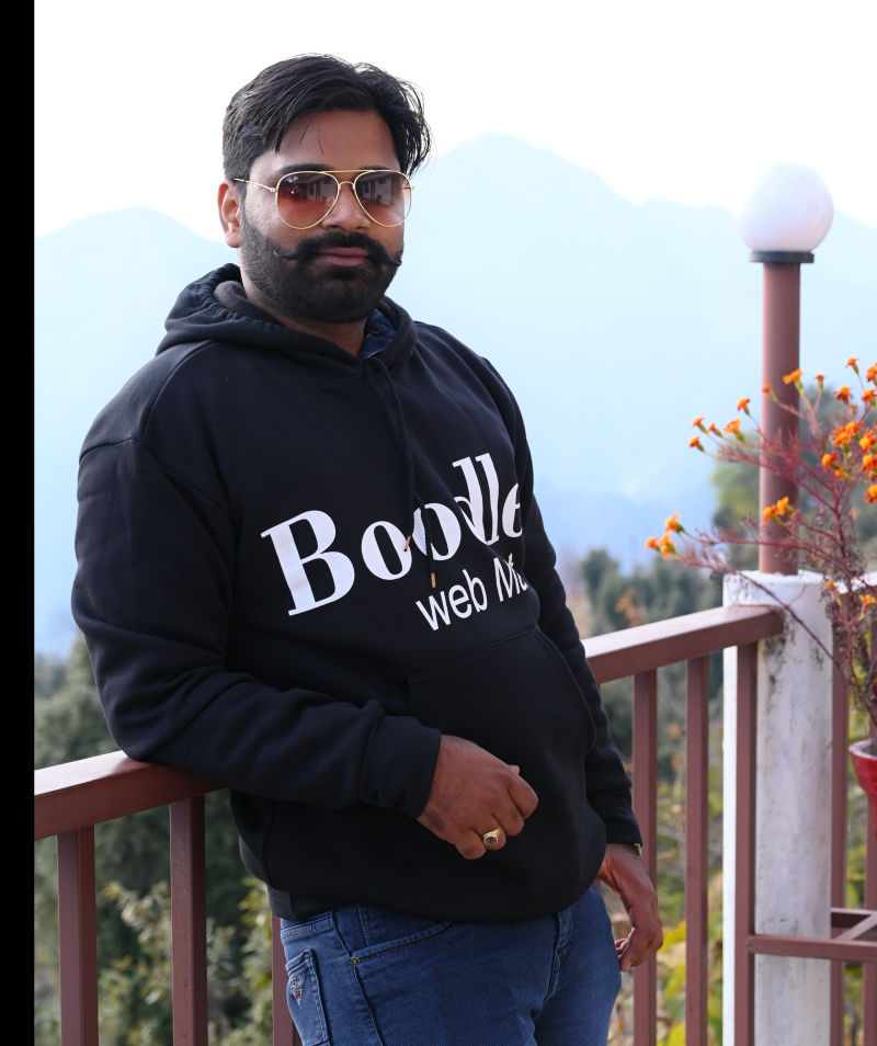 Sushil Singh - Mountain view in black hoodie